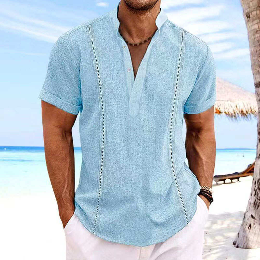 Haut décontracté respirant à manches courtes pour homme