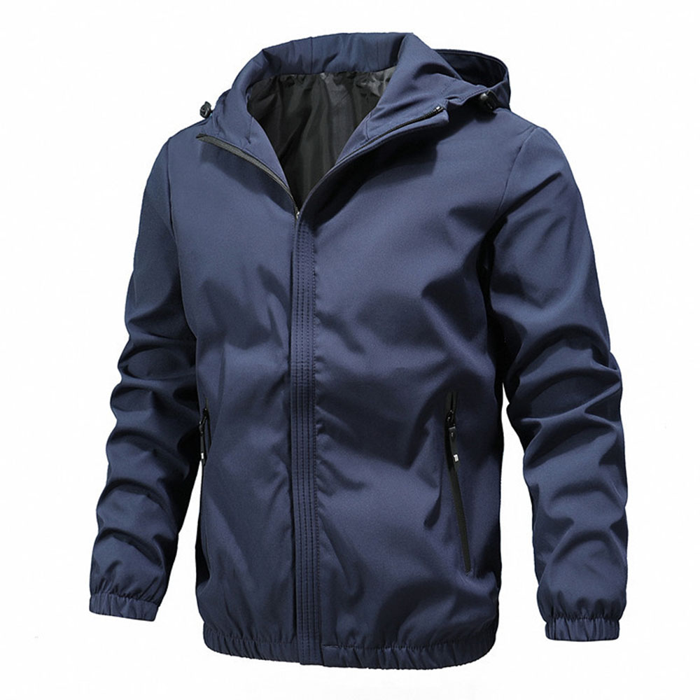 Veste décontractée à capuche simple pour homme