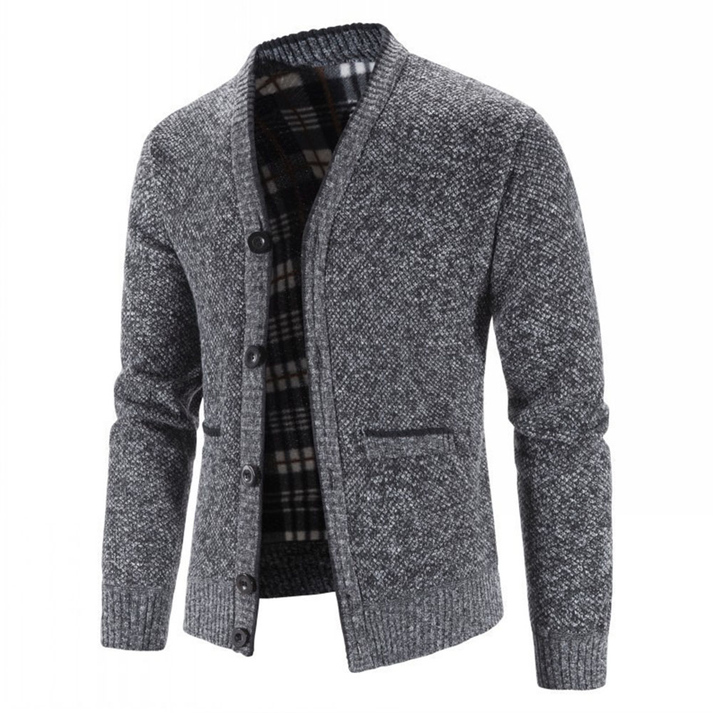 Coinbrillant Nouveau cardigan tricoté chaud épaissi pour hommes