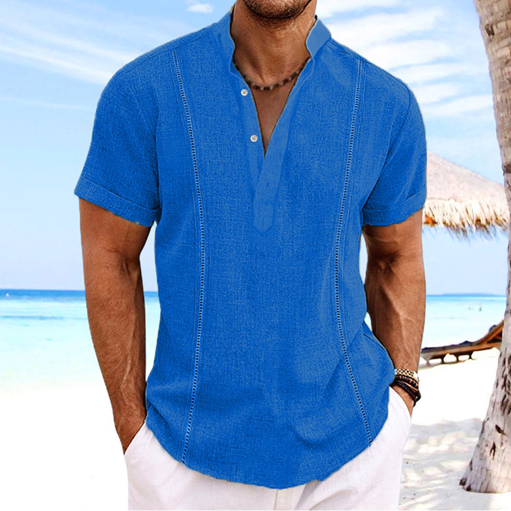 Haut décontracté respirant à manches courtes pour homme