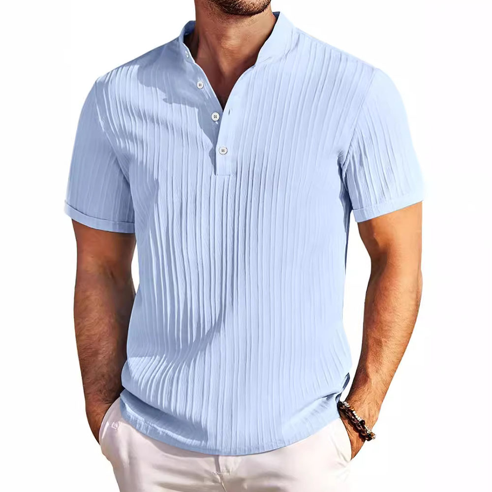 Lässiges und bequemes Kurzarmhemd im Streifendesign