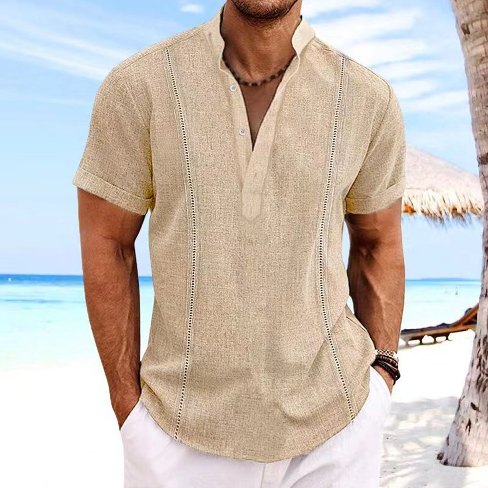 Haut décontracté respirant à manches courtes pour homme
