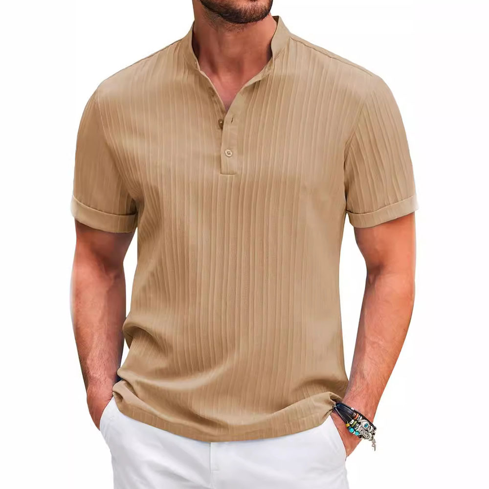 Lässiges und bequemes Kurzarmhemd im Streifendesign