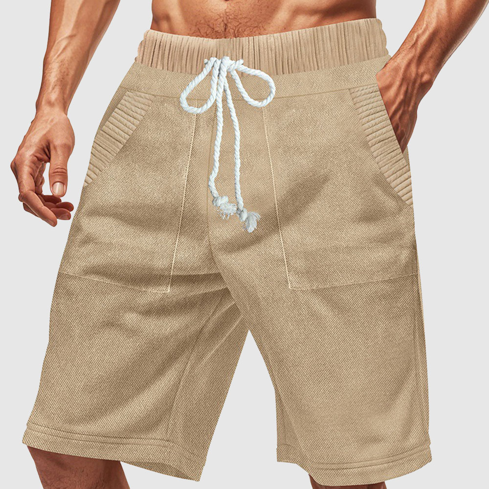 Lässige Frottee-Kontrast-Shorts für Herren