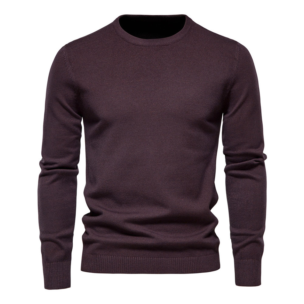 Nouveau pull tricoté épais à col rond pour hommes