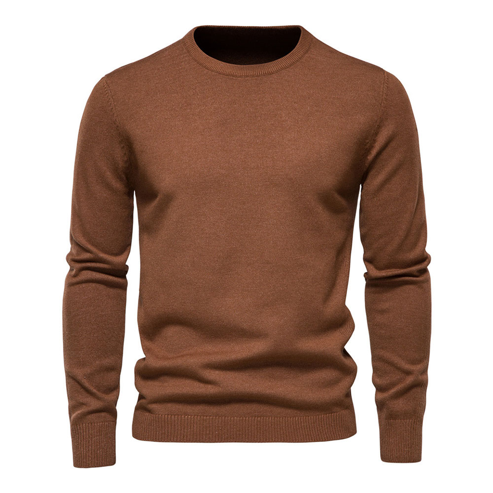 Nouveau pull tricoté épais à col rond pour hommes