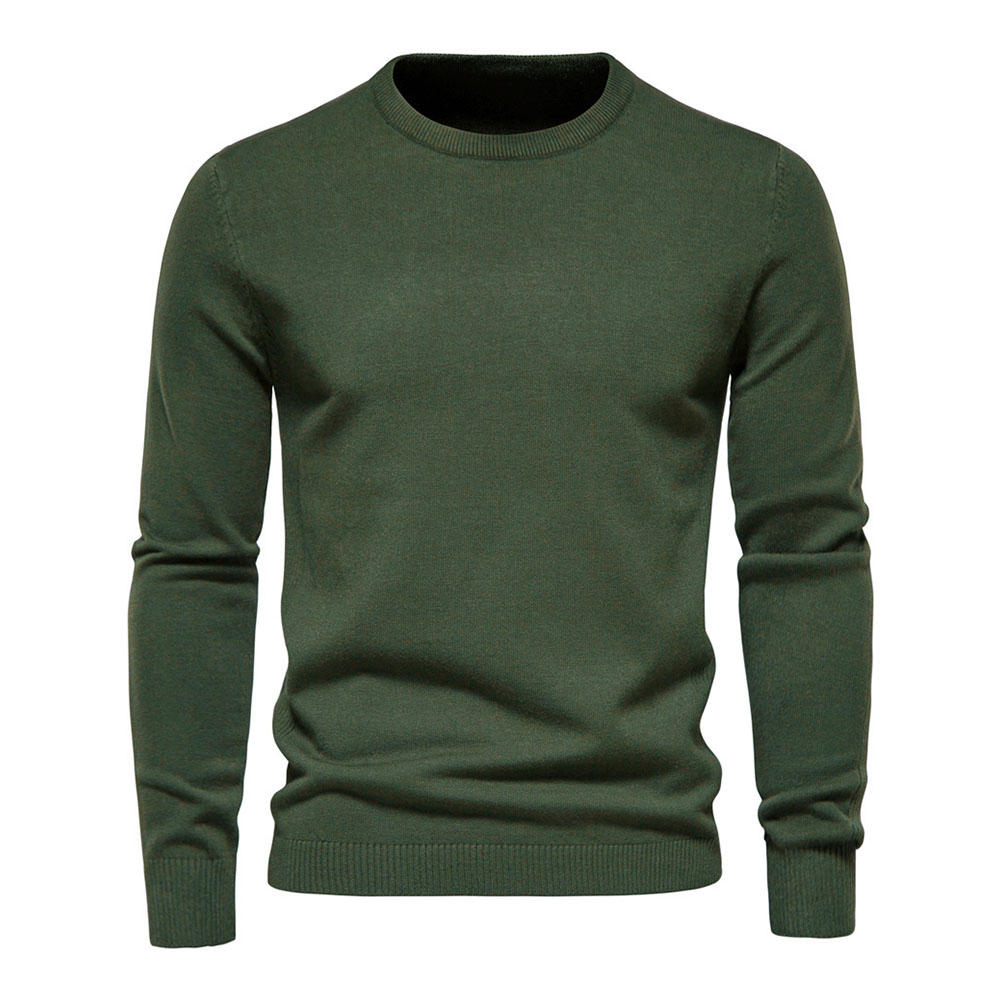 Nouveau pull tricoté épais à col rond pour hommes