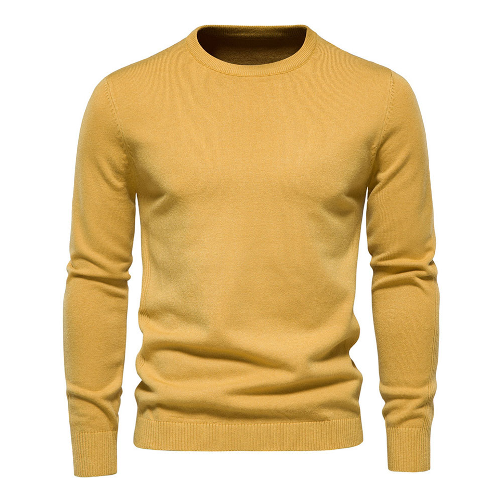 Nouveau pull tricoté épais à col rond pour hommes