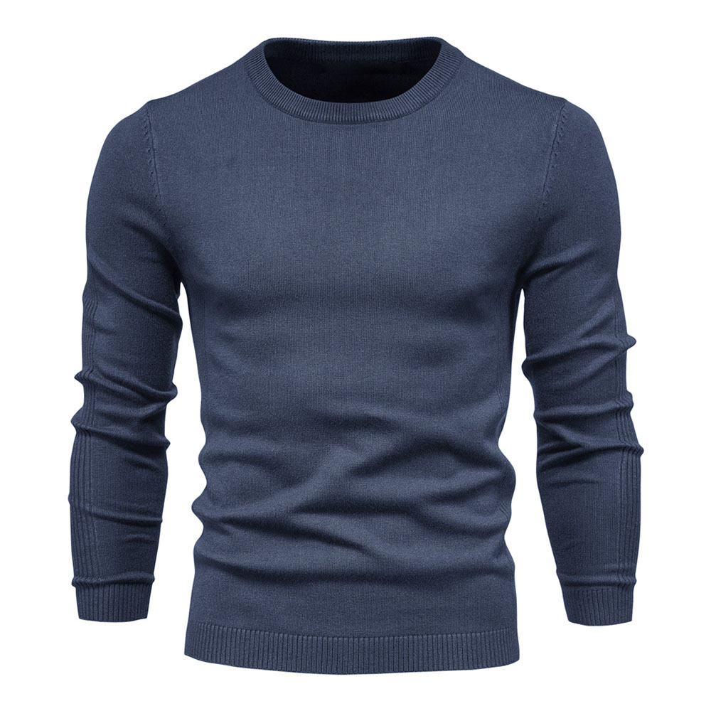 Nouveau pull tricoté épais à col rond pour hommes