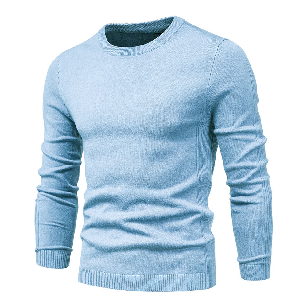 Nouveau pull tricoté épais à col rond pour hommes