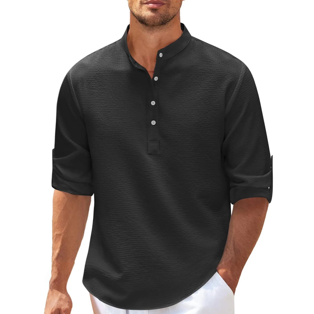 Neues lässiges kariertes Langarmshirt für Herren