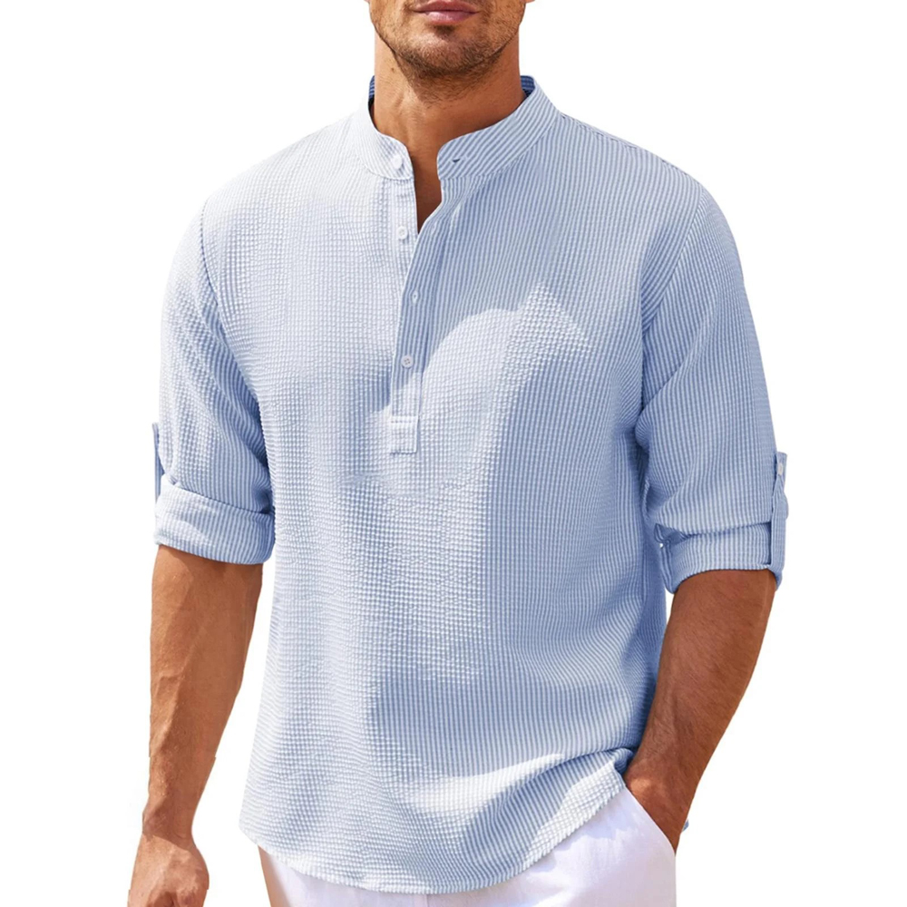 Neues lässiges kariertes Langarmshirt für Herren