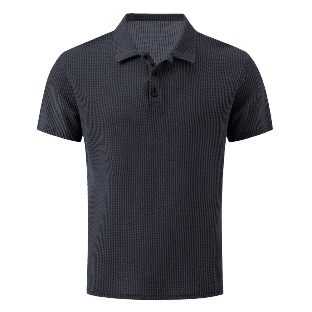 Kurzärmliges Poloshirt aus gestricktem Mesh für Herren