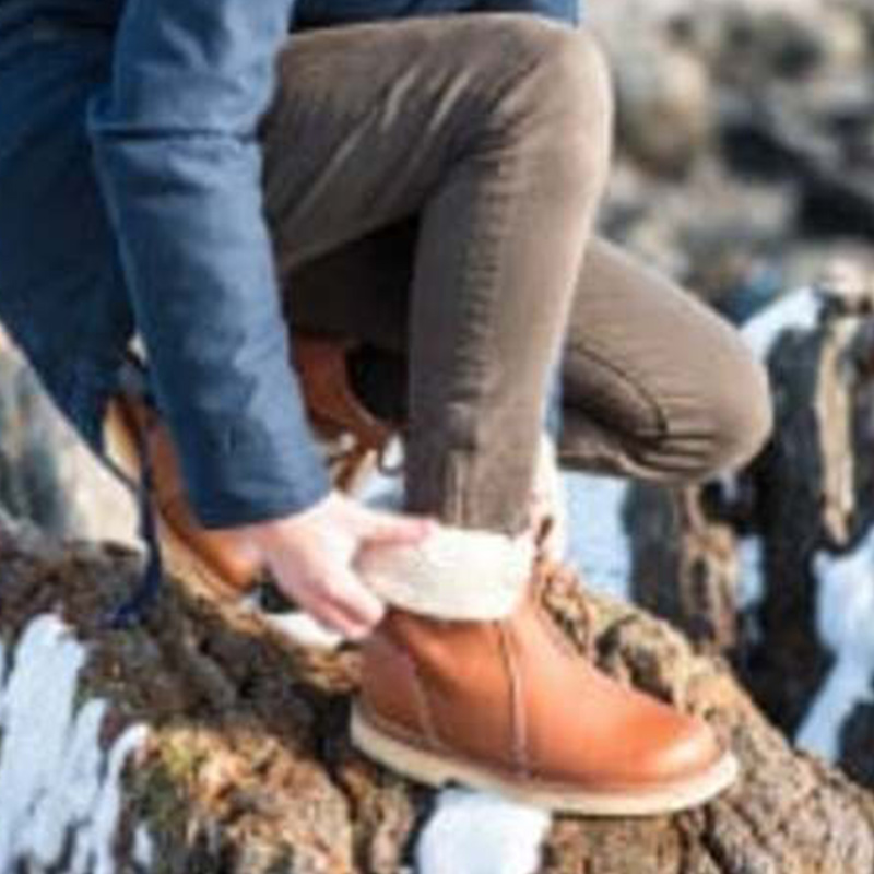 Dames Waterdichte Laarzen, Trending Winter Leren Laarzen