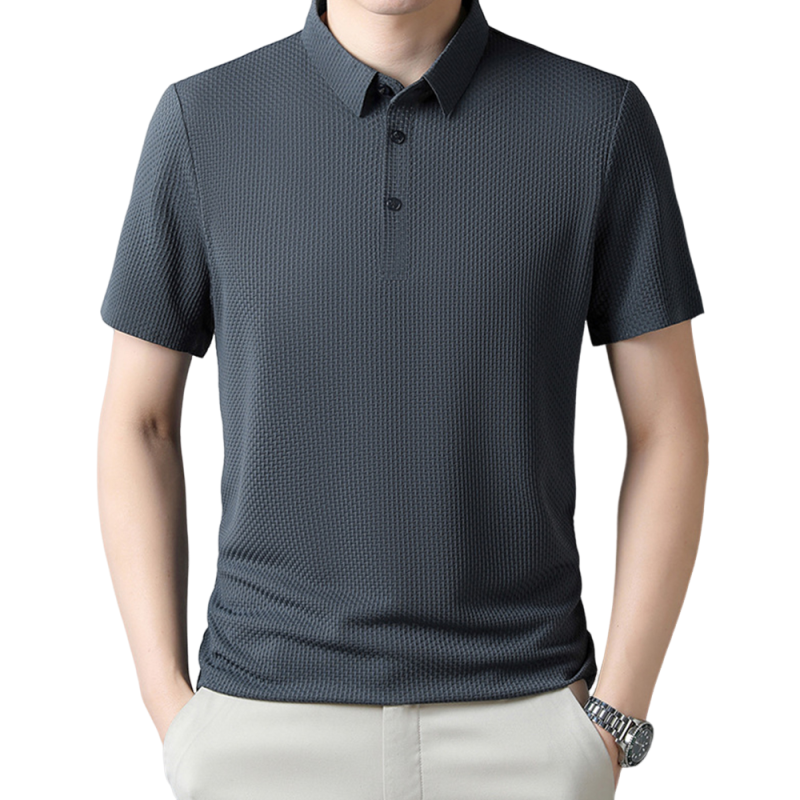 Atmungsaktives Kurzarm-Poloshirt aus Eisseide für Herren