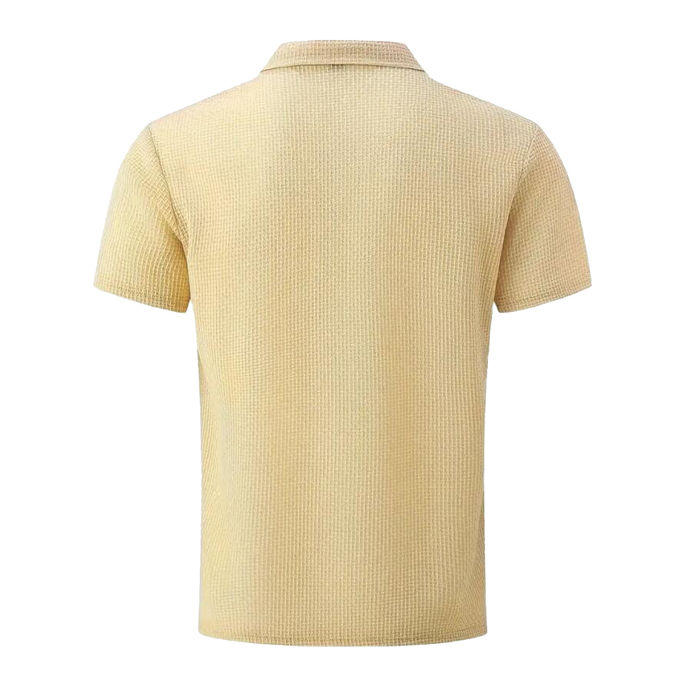 Kurzärmliges Poloshirt aus gestricktem Mesh für Herren