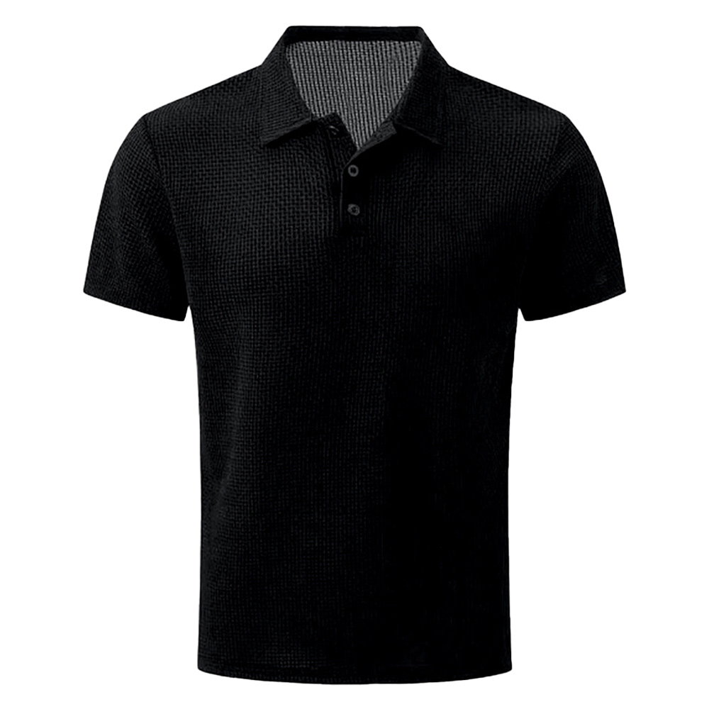 Kurzärmliges Poloshirt aus gestricktem Mesh für Herren