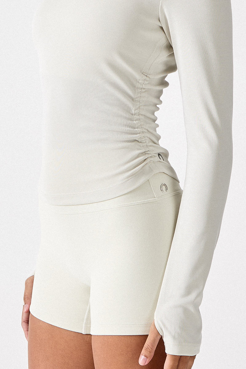Side Ruched Long Sleeve Top
