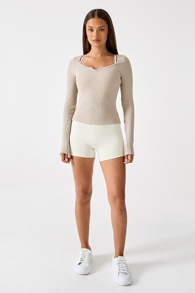 Sweatheart Long Sleeve Top