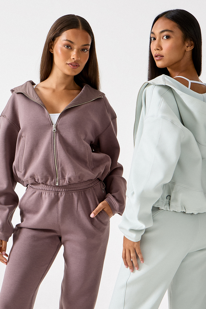 Loose Zip Fleece Hoodie