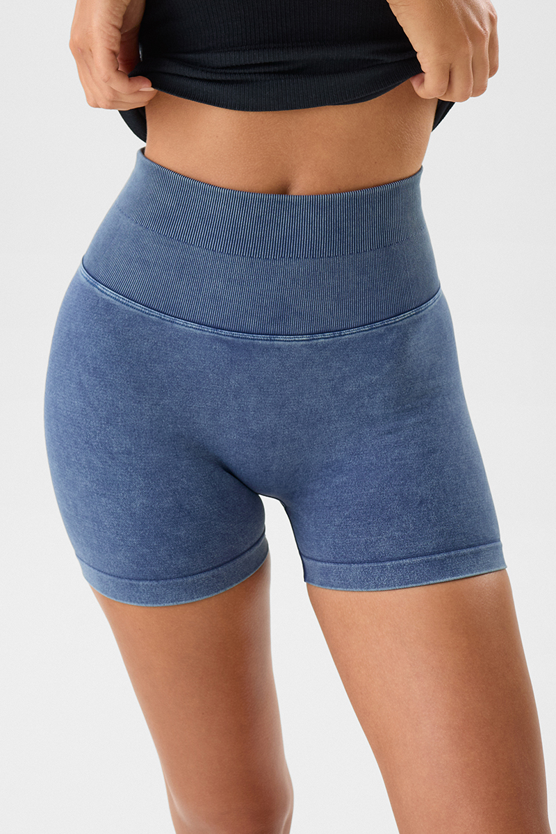 Denim Look Flap Shorts