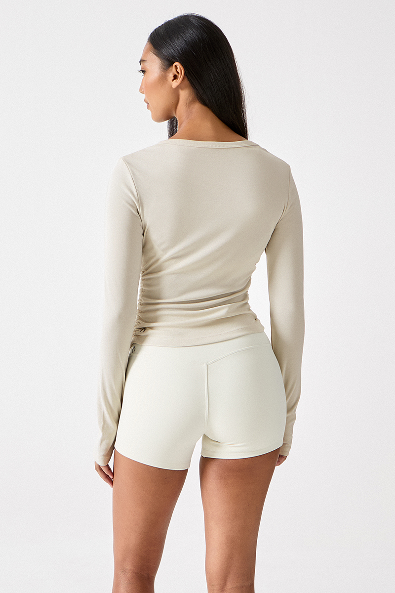 Side Ruched Long Sleeve Top
