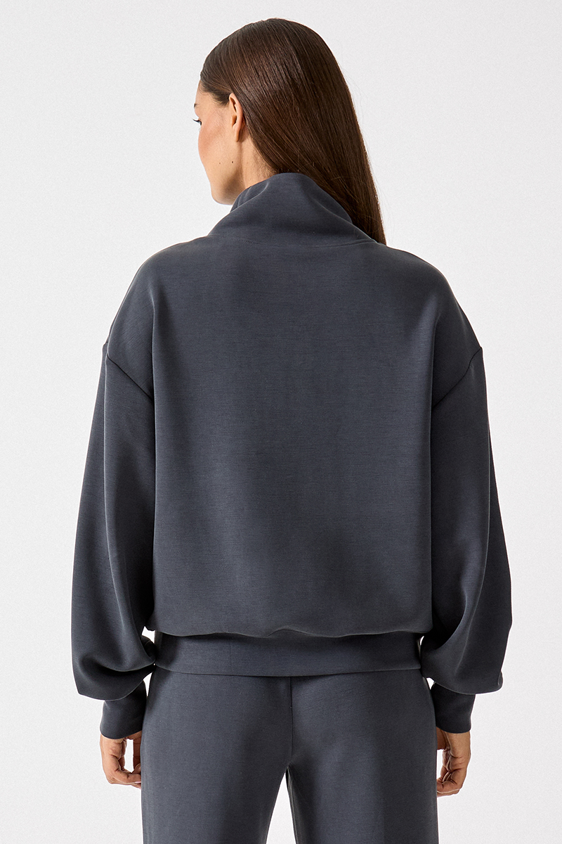 Half-Zip Loose Hoodie