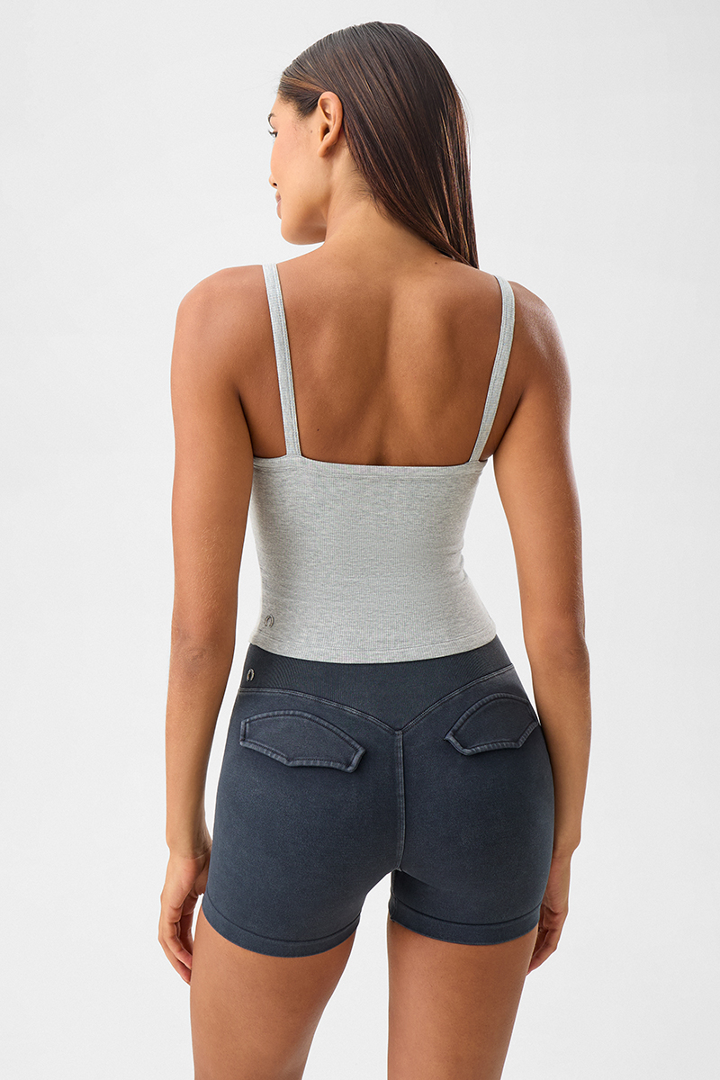 Denim Look Flap Shorts