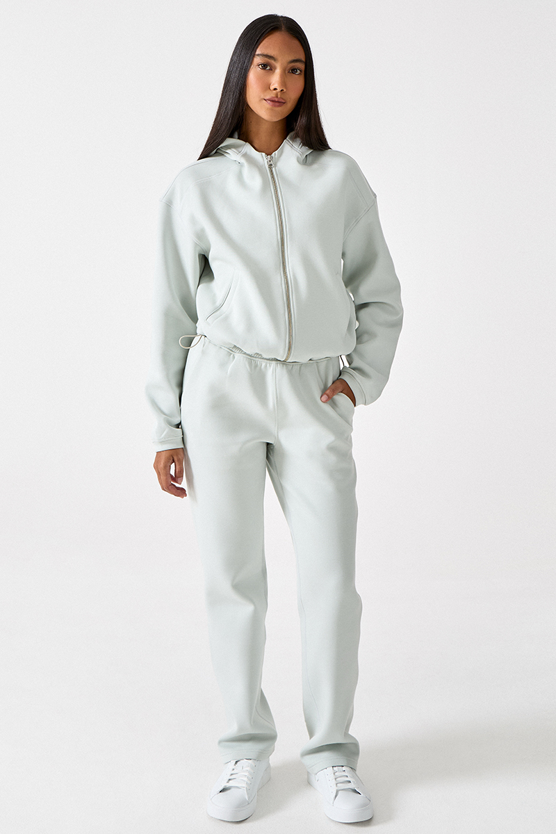 Loose Zip Fleece Hoodie