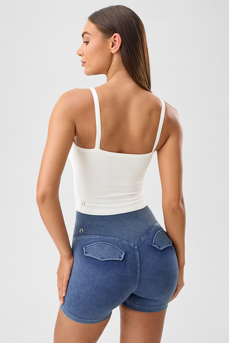 Denim Look Flap Shorts