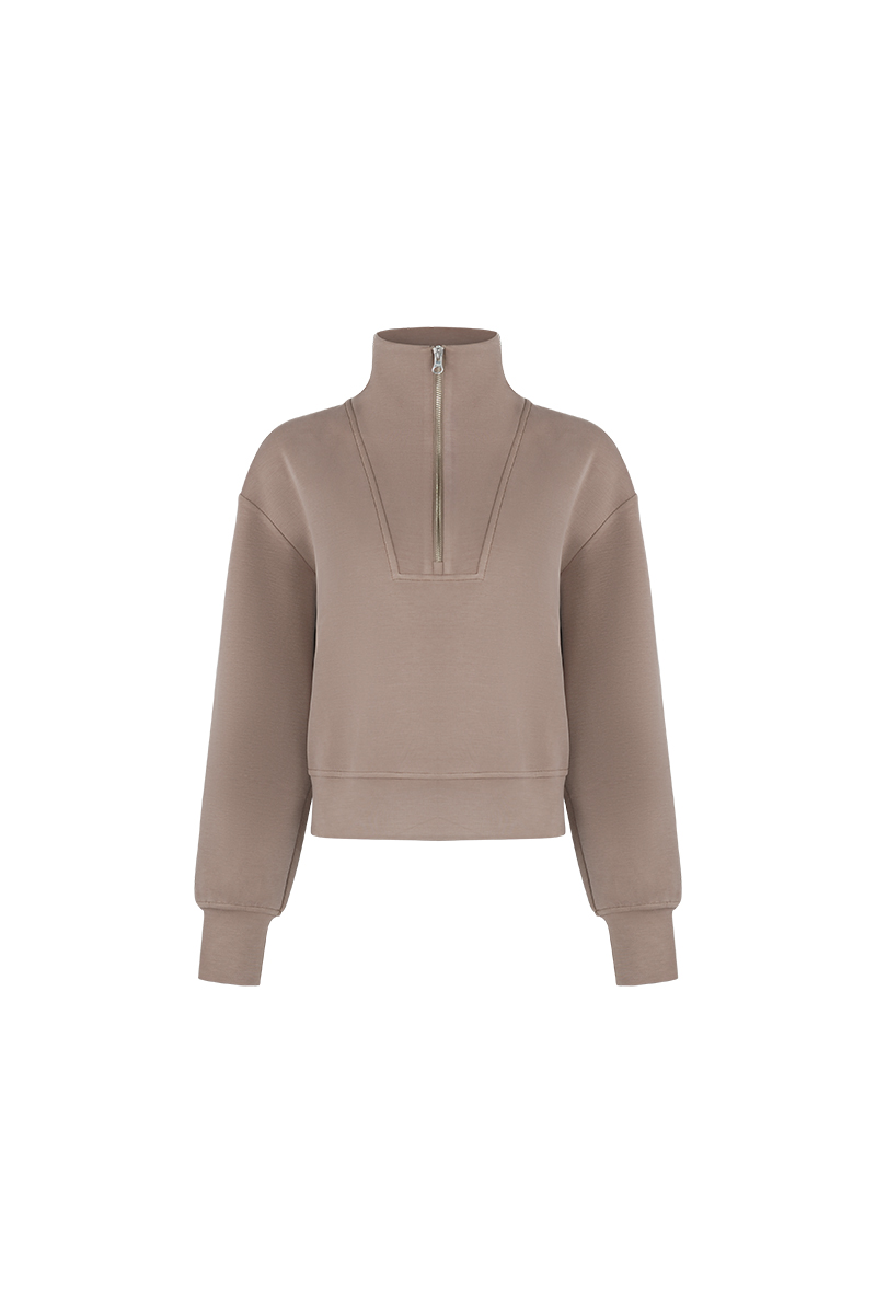 Half-Zip Loose Hoodie