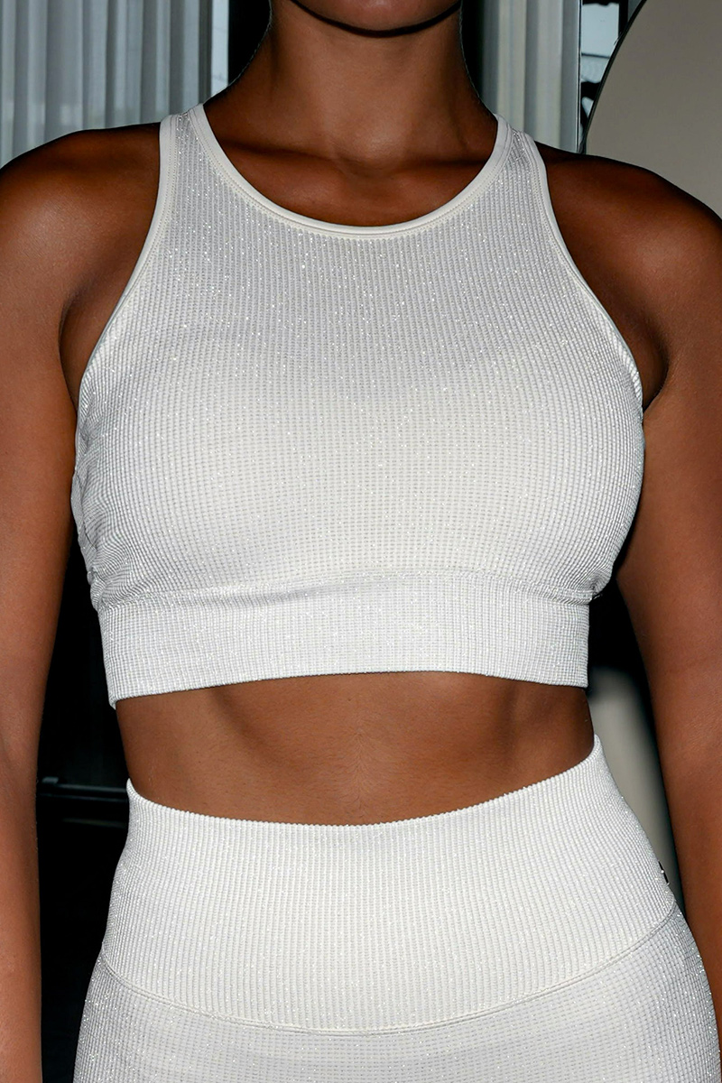 Sparkle Ribbed Sports Bra