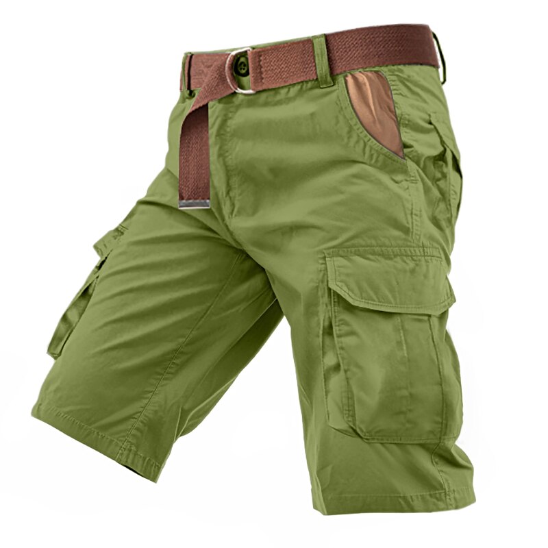 Men's Cargo Shorts Shorts Buttons Multi Pocket Plain Wearable Short Outdoor Daily Camping & Hiking Fashion Classic Army Green Green
