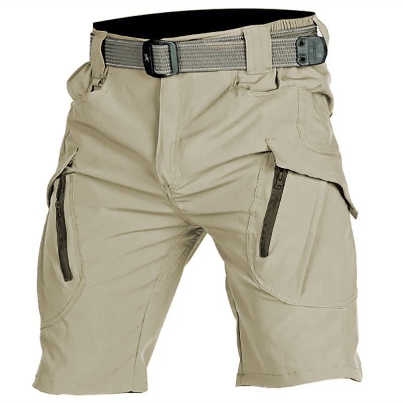 Men's Tactical Shorts Cargo Shorts Zipper Pocket Plain Waterproof Breathable Outdoor Daily Going out Fashion Casual Black Green