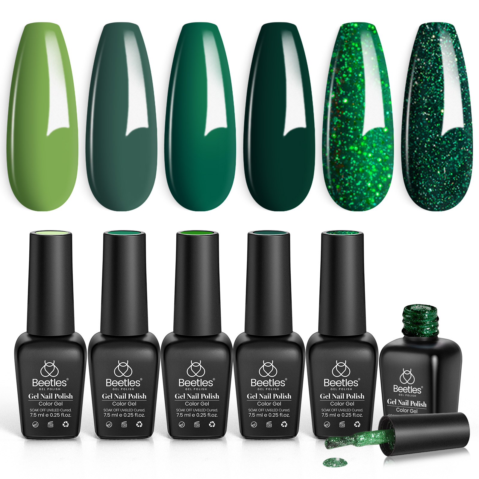 Avocados in Emerald Canopy | 6 Colors Gel Polish Set