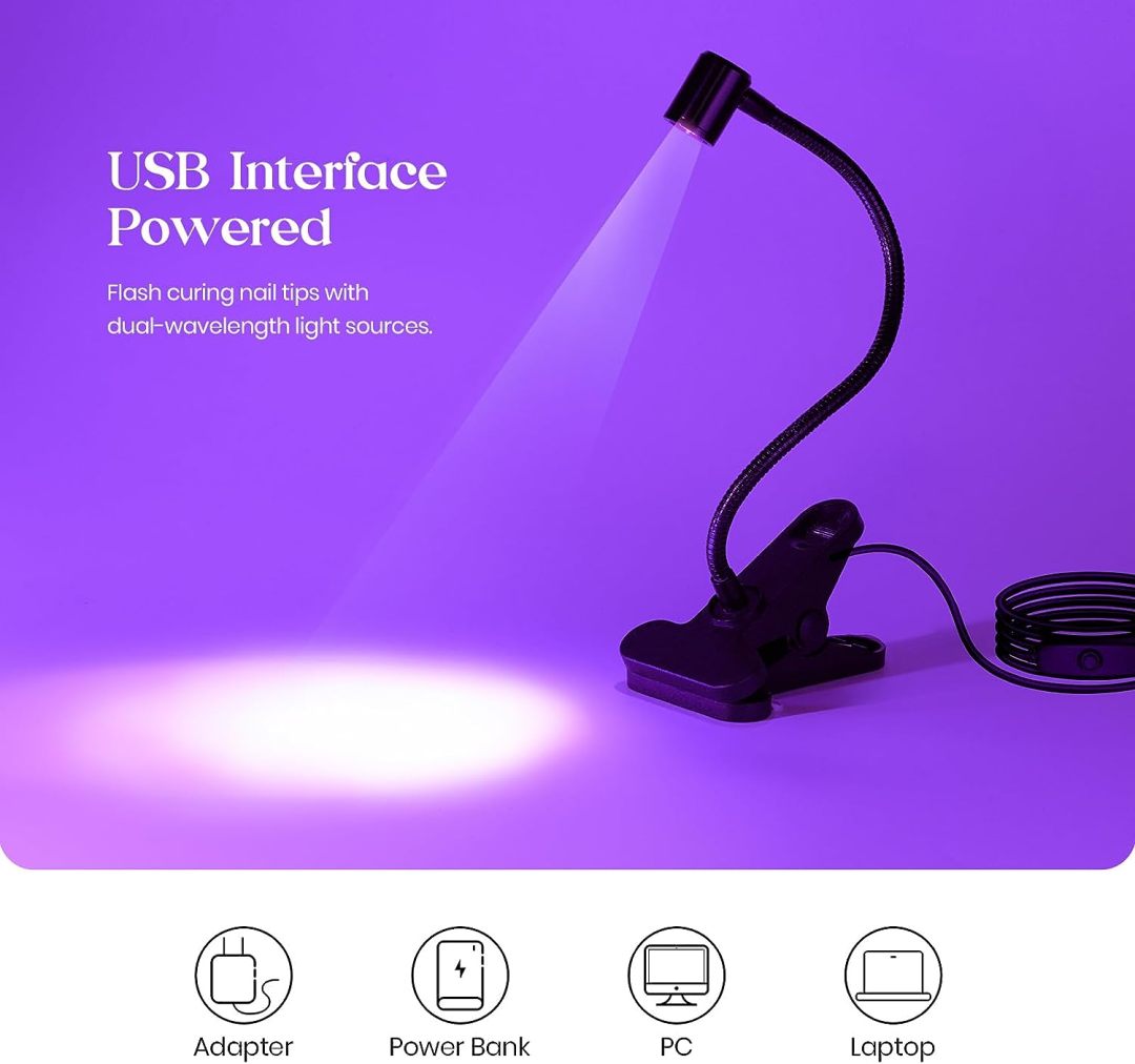 Goose-neck Nail Lamp for Manicure Poly Gel Extension Gel Building Gel