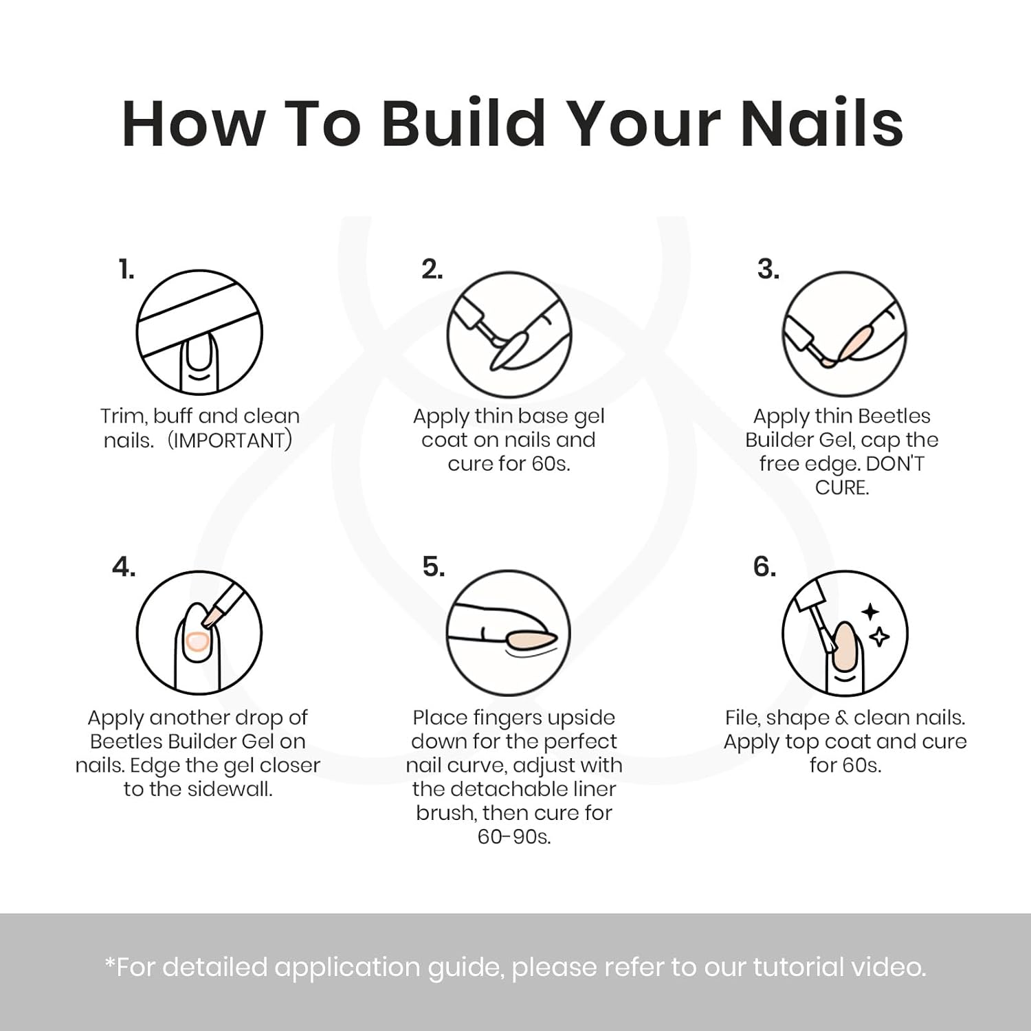 7 in 1 Clear Builder Nail Gel with Liner Nail Brush