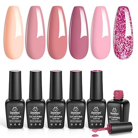 Pink Confetti | 6 Colors Gel Polish Set