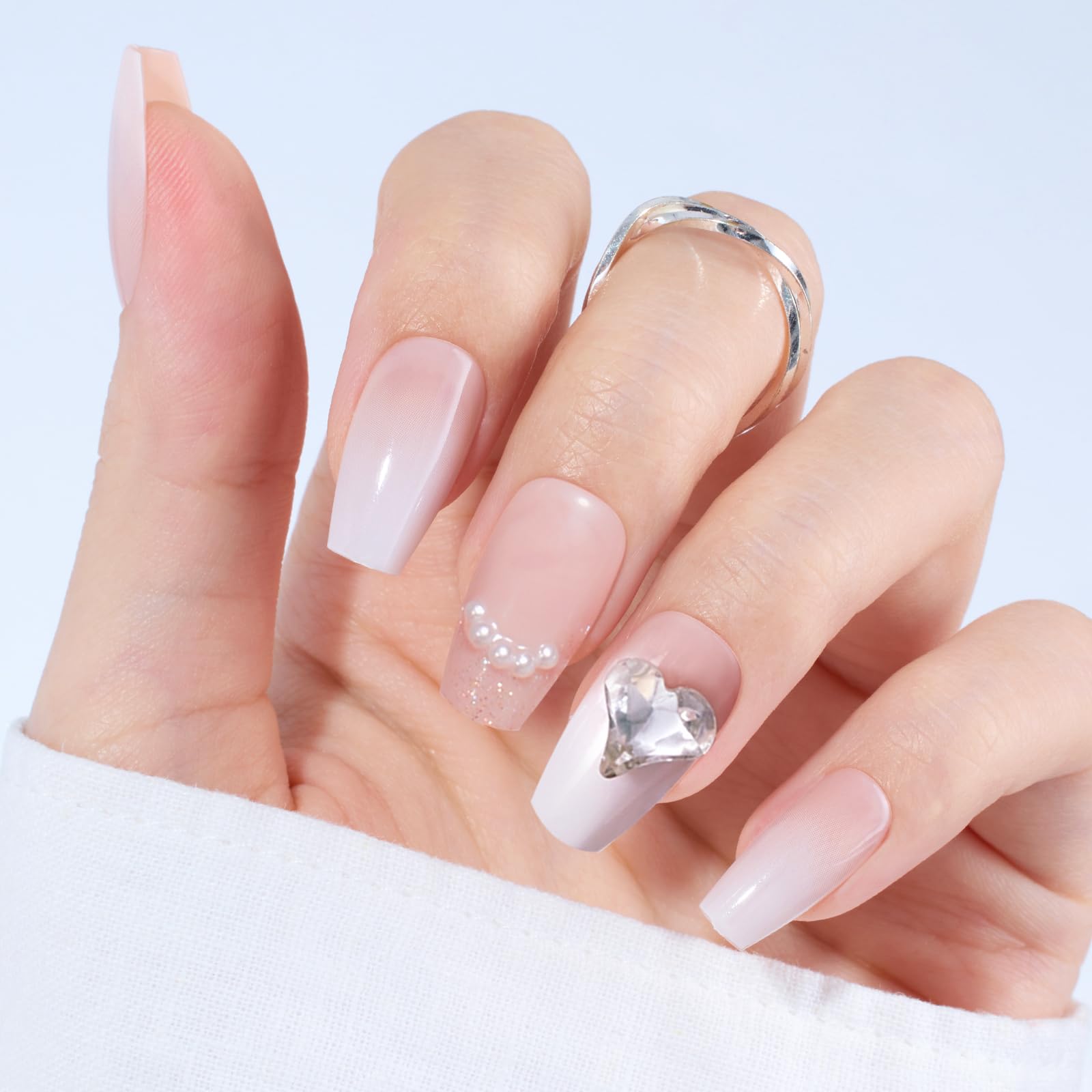 Young Lady | Short coffin Press On Nails 30 Pcs in 12 Sizes