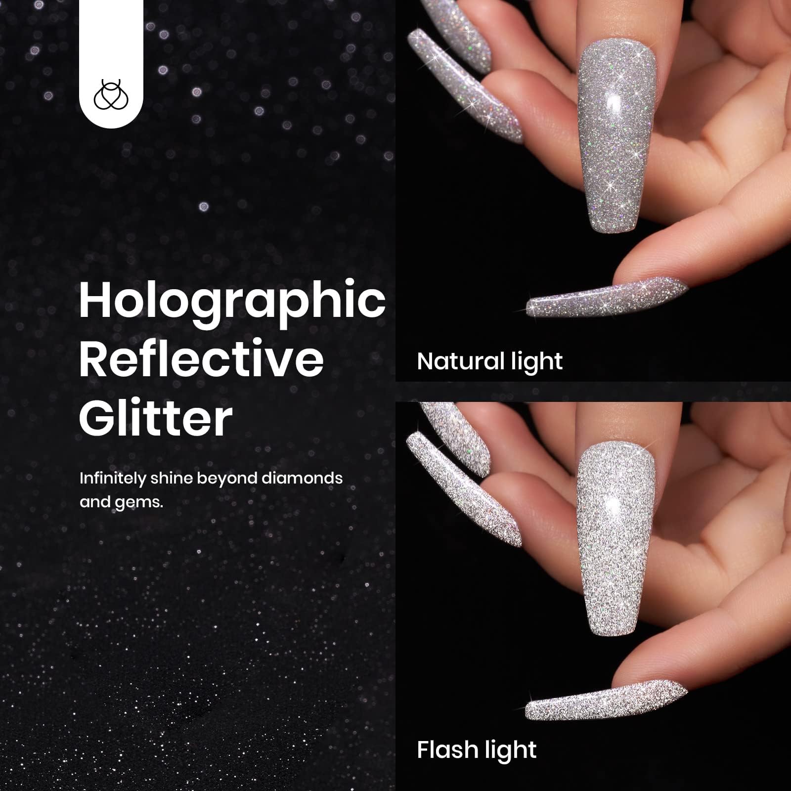 Holographic Twinkle Flash Reflective Glitter Dust Set for Fall