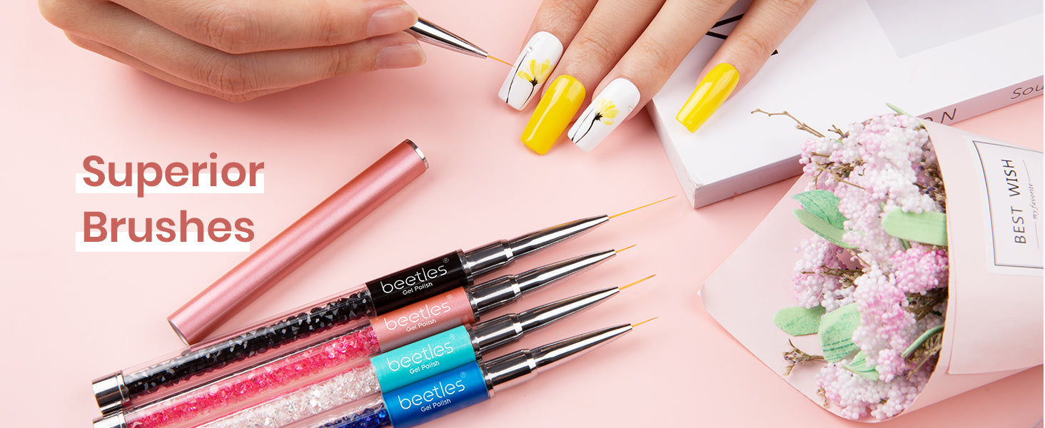 Beetles Nail Art Liner Brushes 5Pcs Set Precise French Nails Design