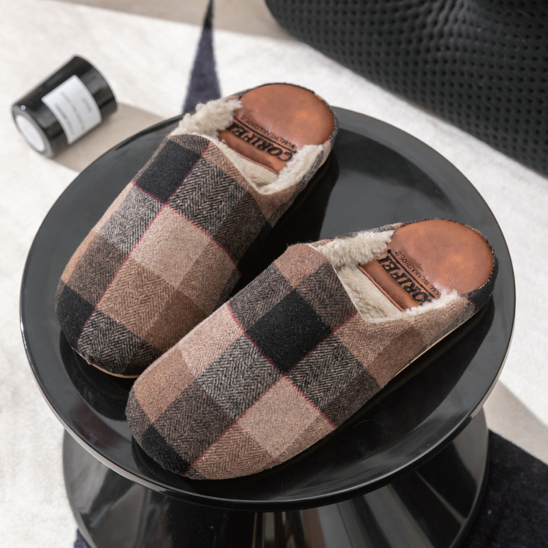 Thick-Soled Cotton Home Slippers with Patented Heel Air Cushion