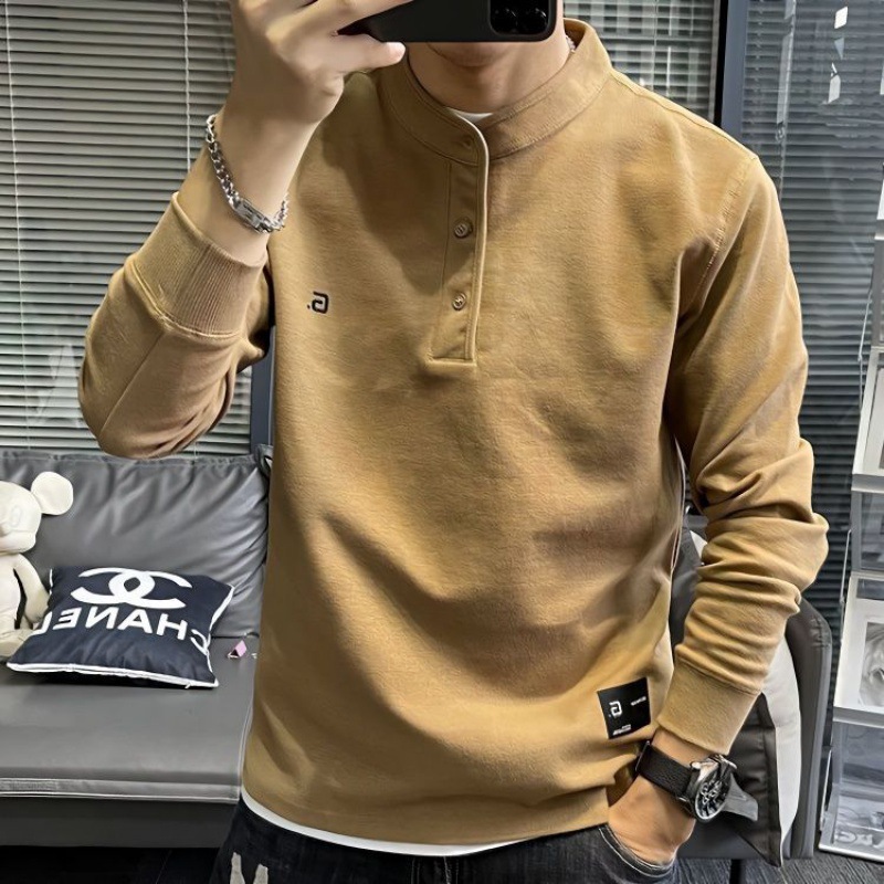 VelvetChic Men's TrendFlow Half-Button Sweatshirt