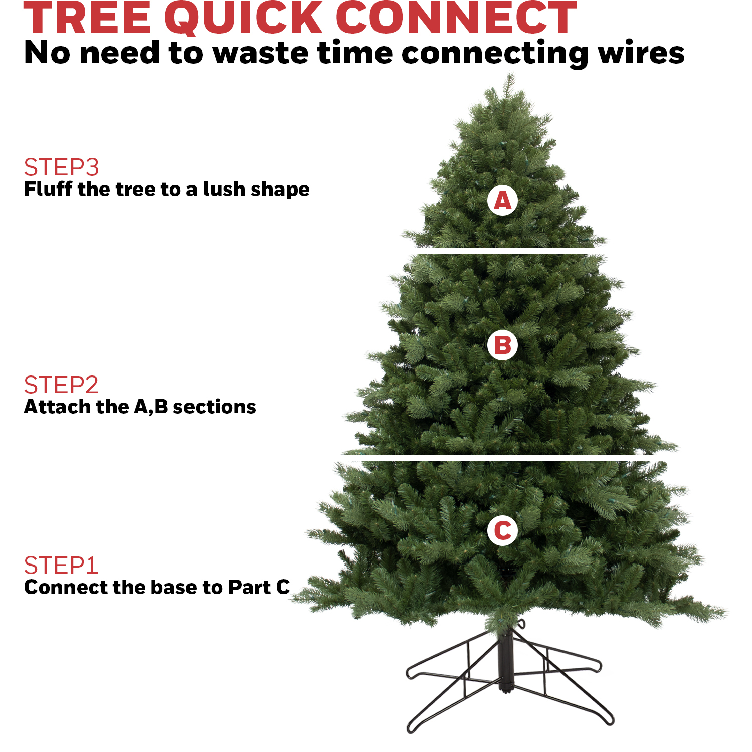 Honeywell 6.5 ft Crestone Fir Pre-Lit Artificial Christmas Tree - 450 Color Changing LED Lights - UL Certified