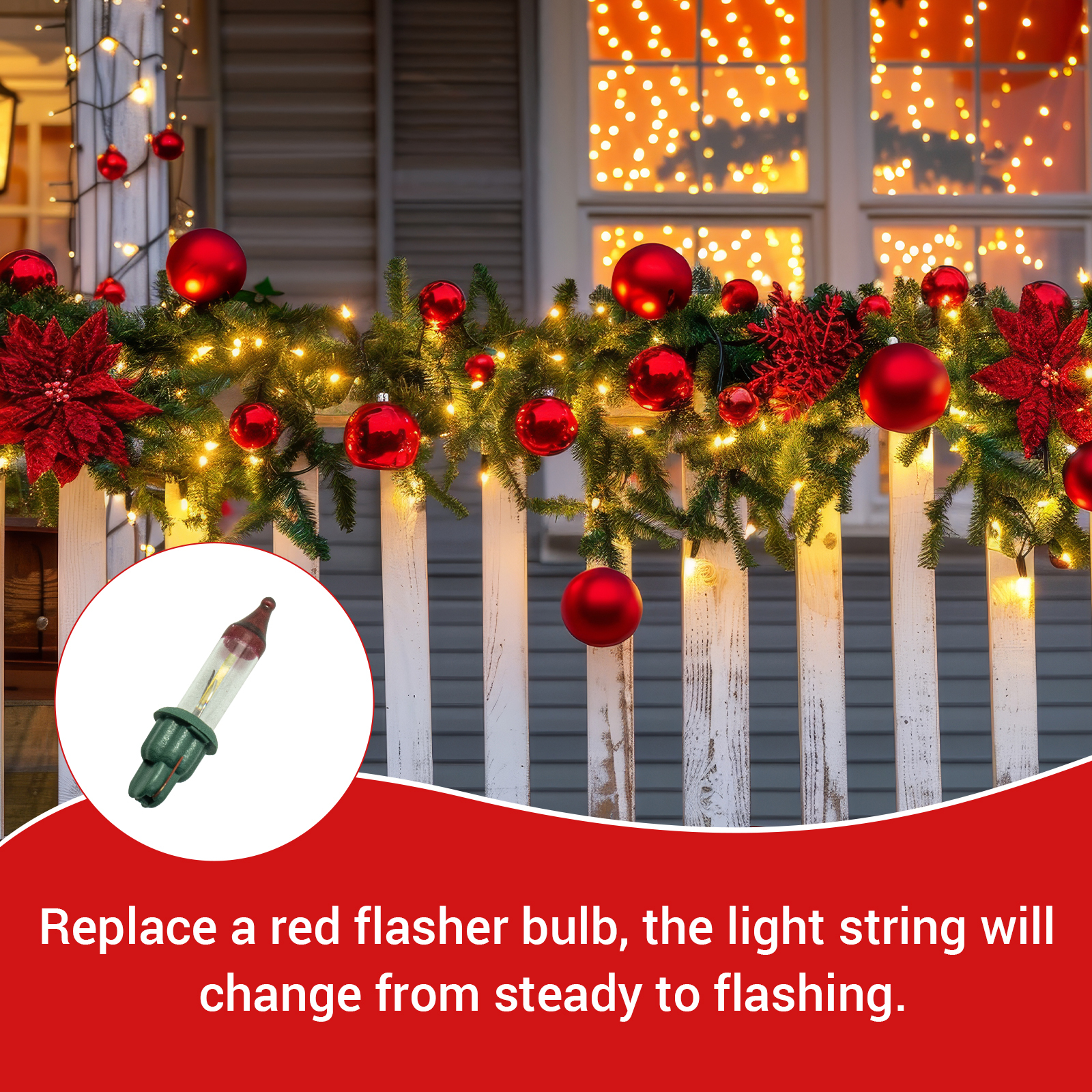 New One Christmas Lights Outdoor 5 Pack, 35 Lights 8.08FT Christmas Tree Lights with Green Wire, Warm White Twinkle Lights, UL Listed for Indoor Outdoor Patio Garden Party Yard Wedding Decoration