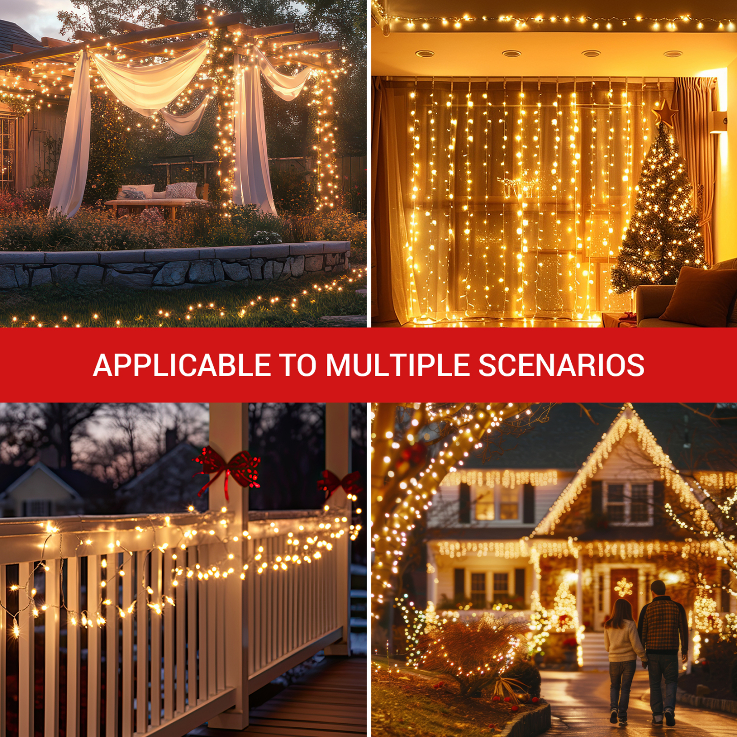 New One Icicle Lights Outdoor 3 Pack, 70 LED 10.8FT Icicle Christmas Lights Outdoor Warm White, Connectable Plug in LED Christmas Lights, for Indoor Outdoor Christmas Eaves Party Yard Decoration
