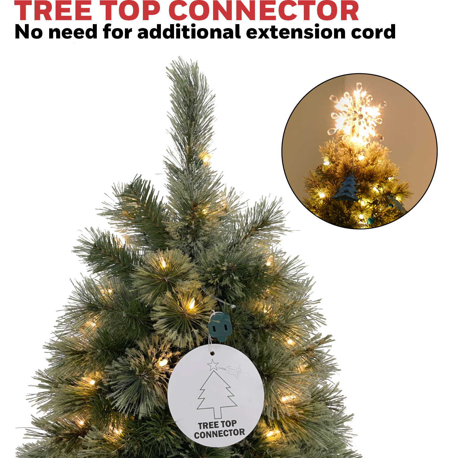 Honeywell 7.5 ft Pre-Lit Artificial Christmas Tree - Frances Cashmere with 450 Color Changing LED Lights - UL Certified
