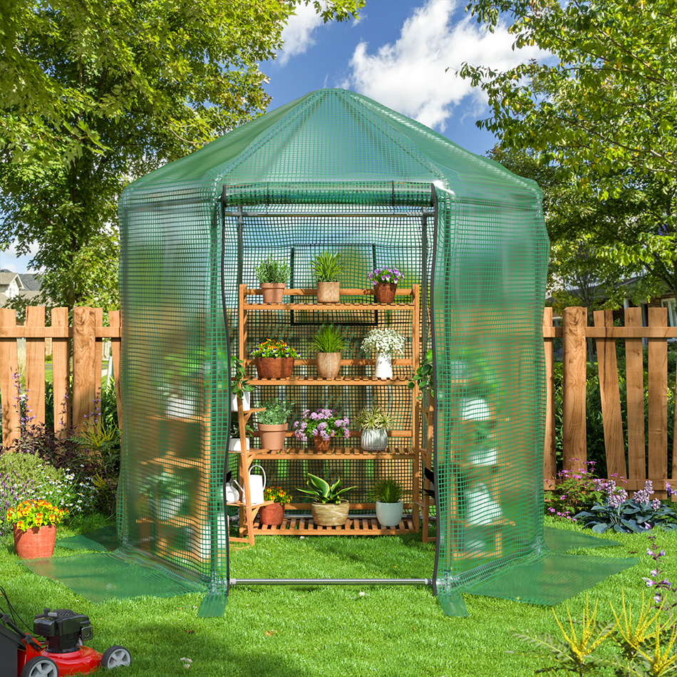 Outdoor green plant greenhouse, worry-free growth in all seasons