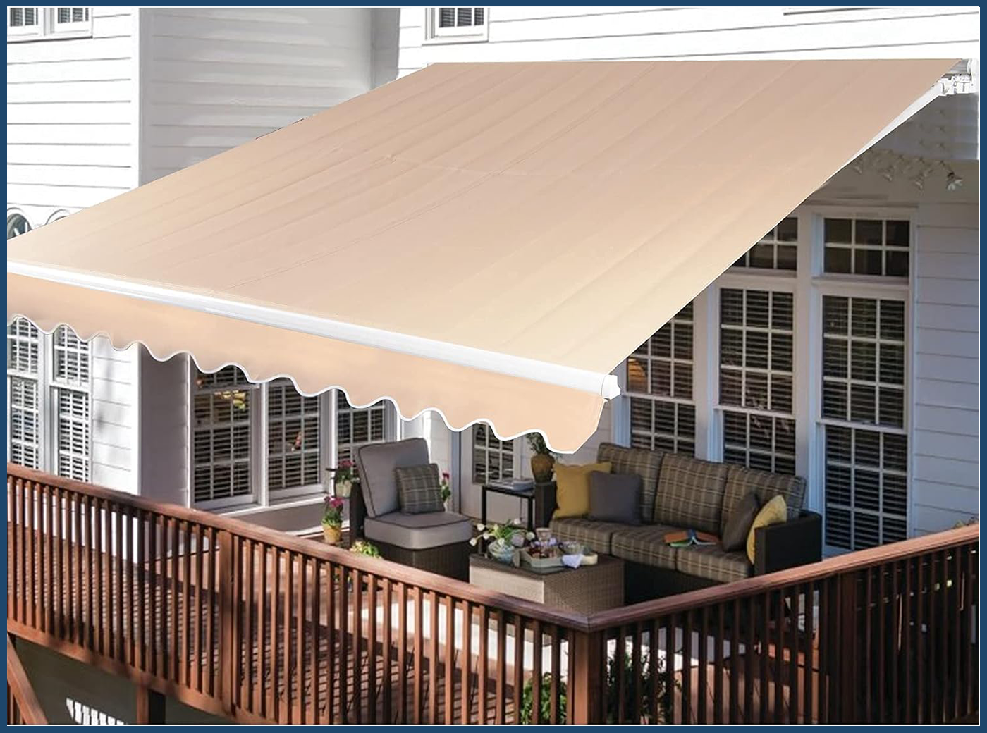 Outdoor awning, retractable awning, waterproof and UV resistant