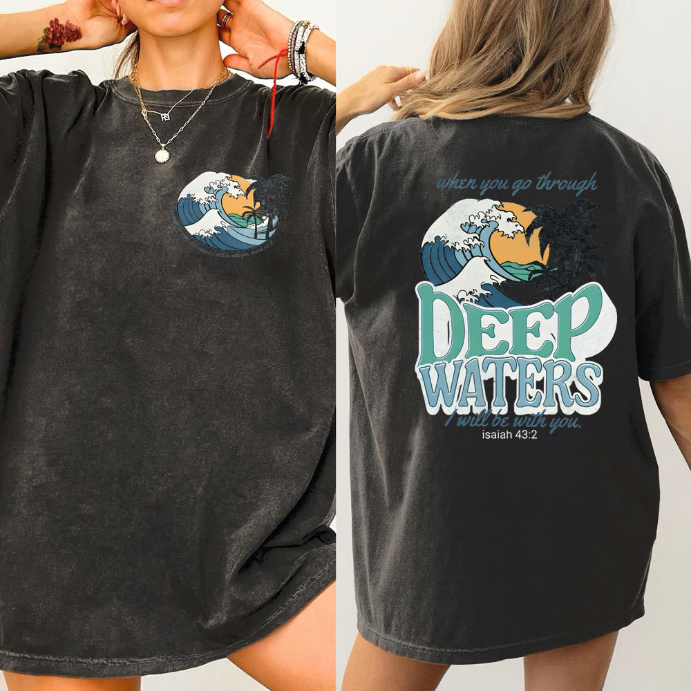 Deep Waters Christian Washed T-Shirt
